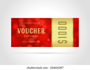 Voucher template abstract lght design vector illustration