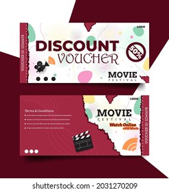 voucher template design for film festival