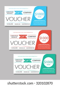 Voucher Template DL Size Set Cyan Alizarin Turquoise