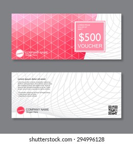 Voucher template with geometric pattern, Voucher template