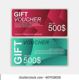 Voucher template. Gift sale voucher, certificate, coupon design. discount voucher to promote your business and advertising campaign