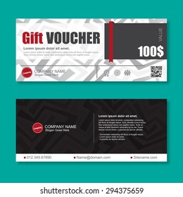 Voucher template with modern pattern.