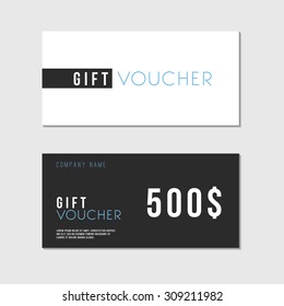 Voucher Template with Premium Minimal Style Pattern