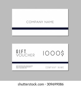 Voucher Template with Premium Minimal Style Pattern