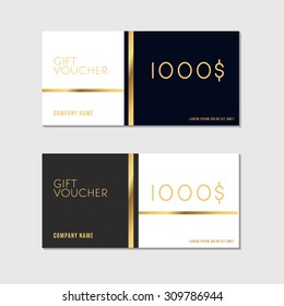 Voucher Template with Premium Minimal Style Pattern