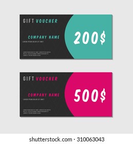 Voucher Template with Premium Minimal Style Pattern