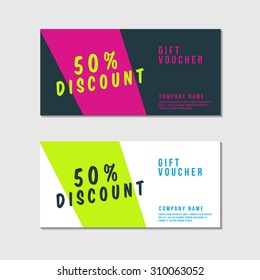 Voucher Template with Premium Minimal Style Pattern