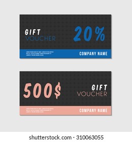 Voucher Template with Premium Minimal Style Pattern