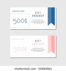 Voucher Template with Premium Minimal Style Pattern