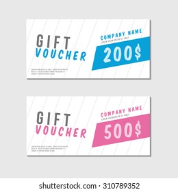 Voucher Template with Premium Minimal Style Pattern