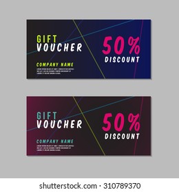 Voucher Template with Premium Minimal Style Pattern