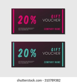 Voucher Template with Premium Minimal Style Pattern