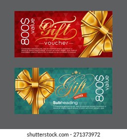 Voucher template with premium modern pattern. vector
