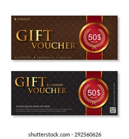 Voucher template with premium pattern.