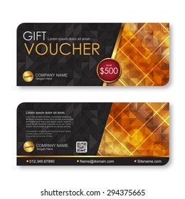 Voucher template with premium pattern.