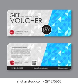 Voucher template with premium pattern.