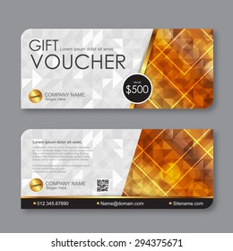 Voucher template with premium pattern.