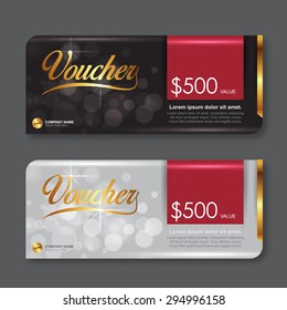 Voucher template with premium pattern, Voucher template