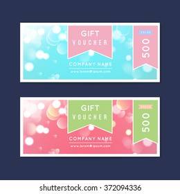 Voucher template with premium pattern, Voucher template.