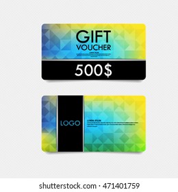 Voucher template with premium pattern.