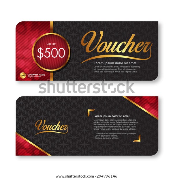 Voucher Template Premium Pattern Voucher Template Stock Vector (Royalty ...