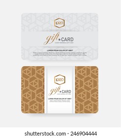 Voucher template with premium vintage pattern. vector 
