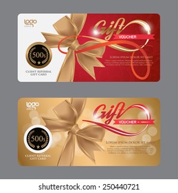 Voucher template with premium vintage pattern. vector 