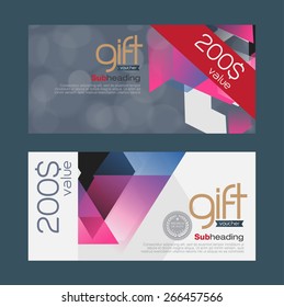 Voucher template with premium vintage pattern. vector
