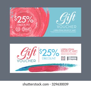 Voucher template with premium vintage pattern. vector