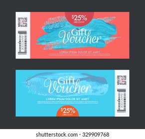 Voucher template with premium vintage pattern. vector