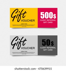 Voucher template with premium vintage pattern. vector