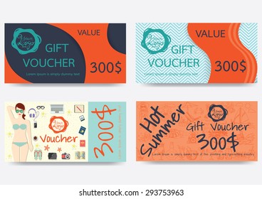 Voucher template for summer season.