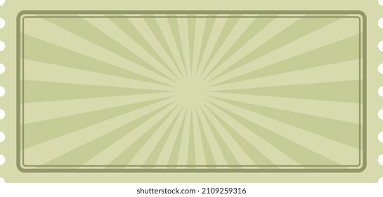 Voucher template. Vintage blank ticket. Paper coupon