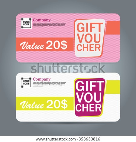 voucher templategift certificatecoupon designticket layout stock