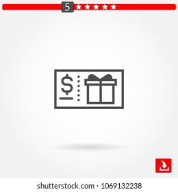 voucher vector icon