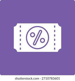 Icono de Vector de cupón. Se puede utilizar para aplicaciones de impresión, móviles y de Web.