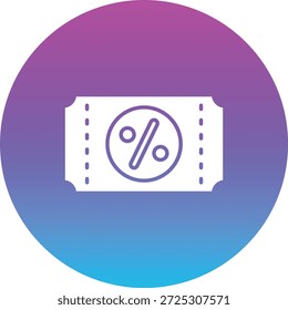 Icono de Vector de cupón. Se puede utilizar para aplicaciones de impresión, móviles y de Web.