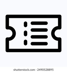 Voucher Vector Icon, Discount Voucher, Isolated Lineal Vector Icon.