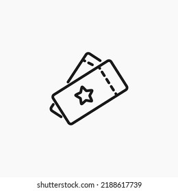 Voucher-Vektorsymbol. Gutscheinpiktogramm.