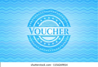 Voucher water wave representation emblem.