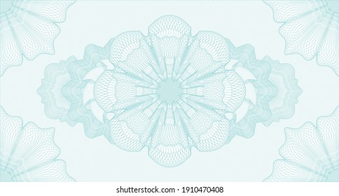 Voucher watermark. Background. Artistic illustration. Complex design. 