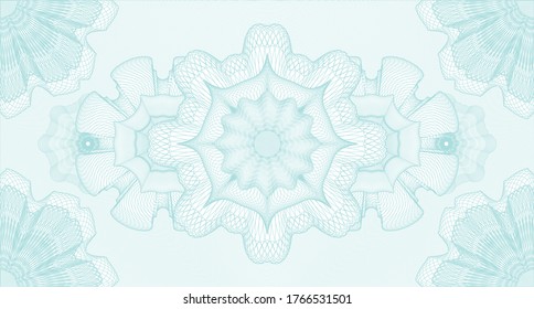 Voucher watermark. Background. Illustration. Complex design. 