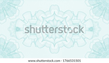 Voucher watermark. Background. Illustration. Complex design. 