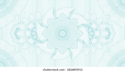 Voucher watermark. Banknotes. Vector illustration. Complex design. 