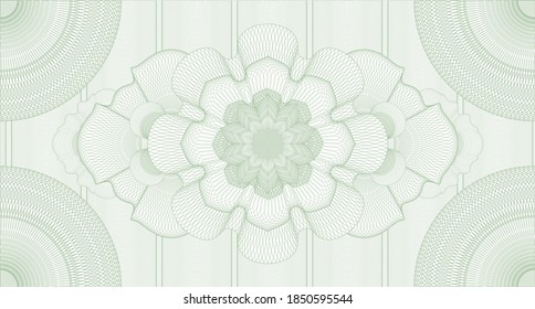 Voucher watermark. Banknotes. Vector illustration. Complex design. 