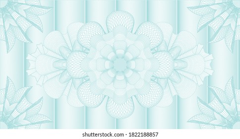 Voucher watermark. Pattern money. Artistic illustration. Complex design. 