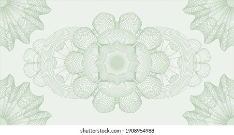 Voucher watermark. Pattern money. Artistic illustration. Detailed design. 