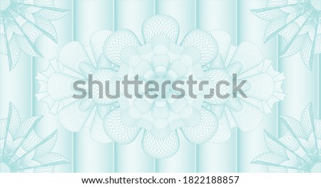 Voucher watermark. Pattern money. Artistic illustration. Complex design. 