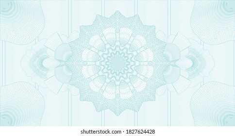 Voucher watermark. Pattern money. Illustration. Complex design. 