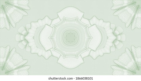 Voucher watermark. Pattern money. Illustration. Detailed design. 
